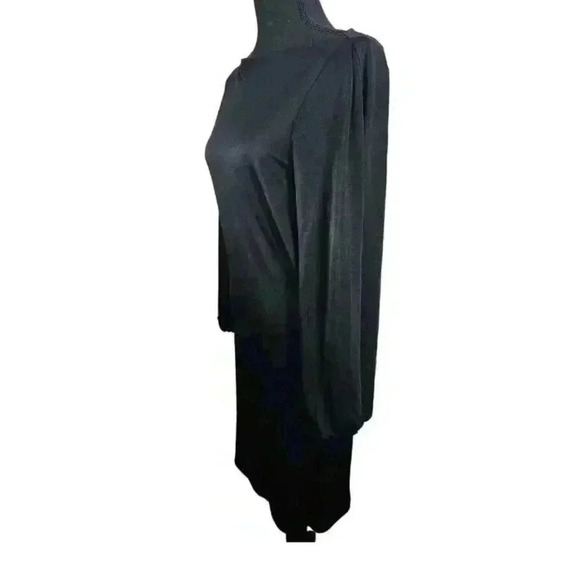 Ralph Lauren Black Label Sil Womens Back Zip Crew Neck Shift Dress Black Size XS - Picture 6 of 16